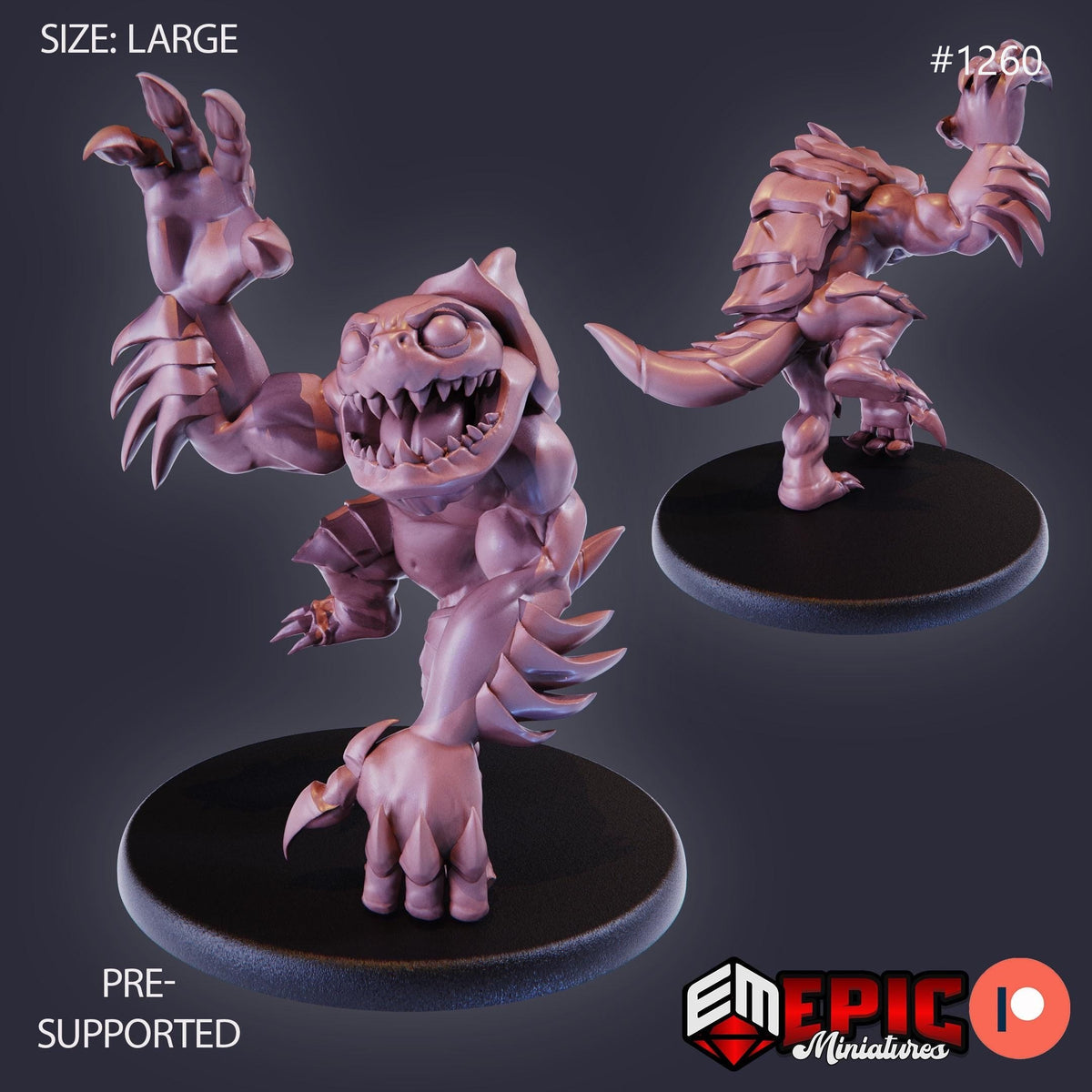 Swamp Abomination Option #1260 front DND miniature Halloween Horror 16k resin