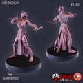 Catfolk Jaguar Huntress Option #1240 front DND miniature Halloween Horror 16k resin