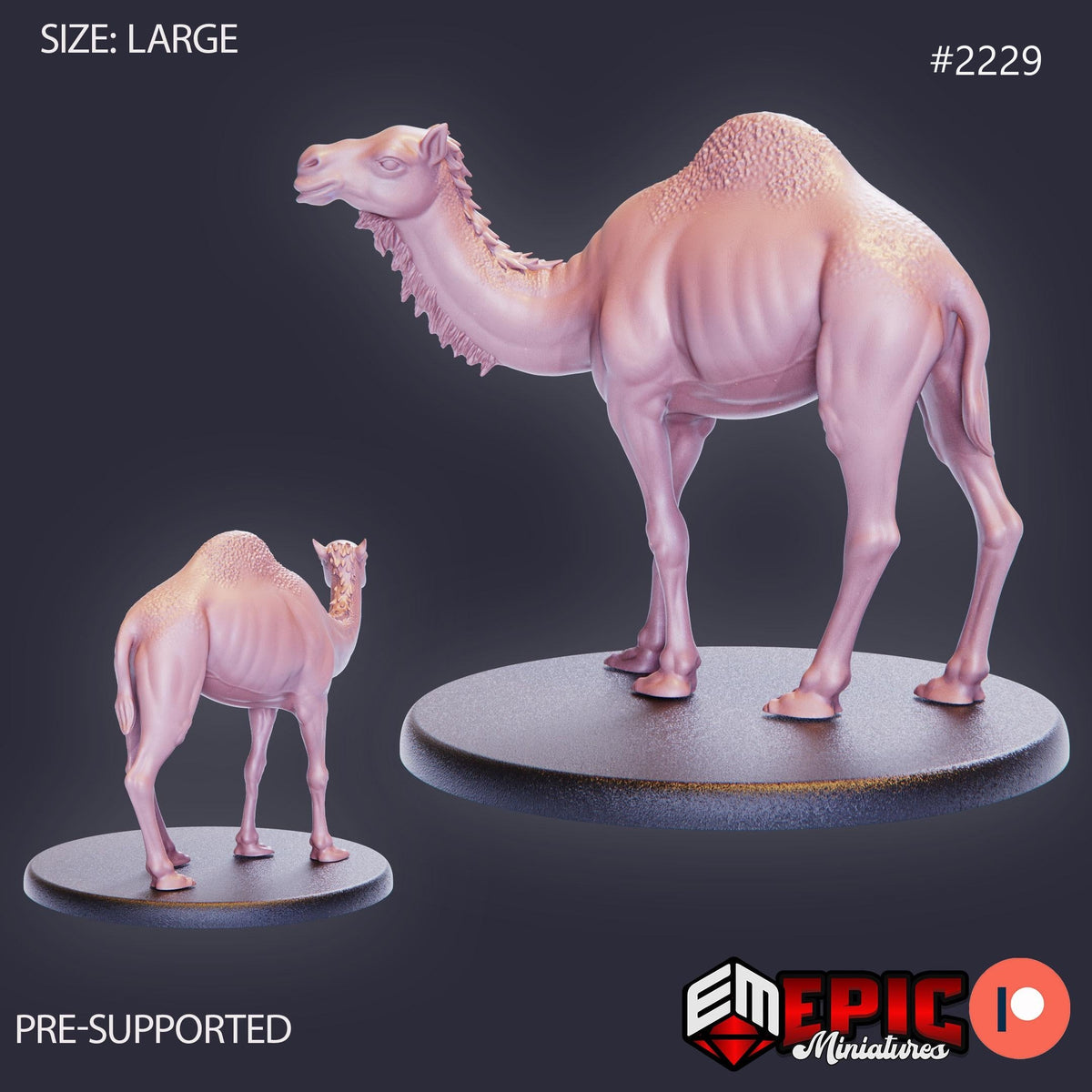 Camel Option #2229 front DND miniature Oriental Dunes 16k resin