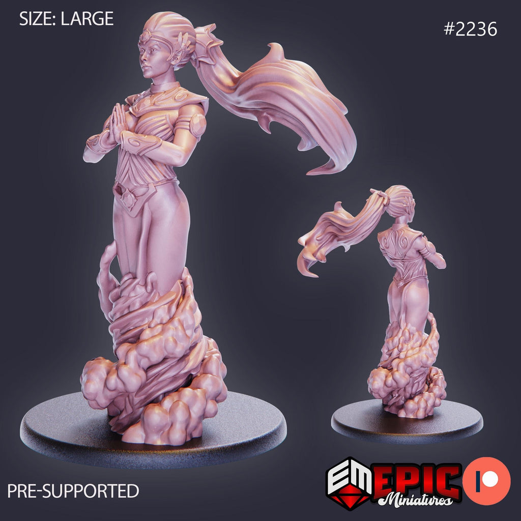 Djinni Female Option #2236 front DND miniature Oriental Dunes 16k resin