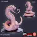 Giant Sand Snake Option #2239 front DND miniature Oriental Dunes 16k resin