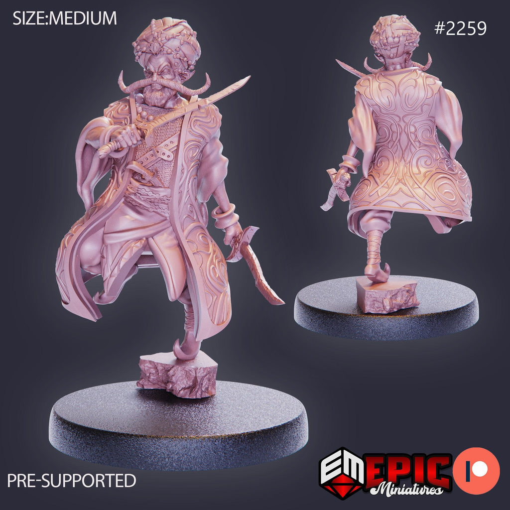 Shady Fortune Teller Option #2259 front DND miniature Oriental Dunes 16k resin