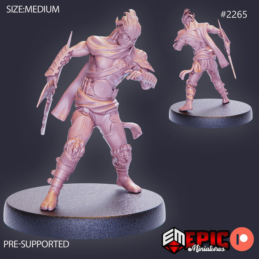 Orient Assassin Option #2265 front DND miniature Oriental Dunes 16k resin