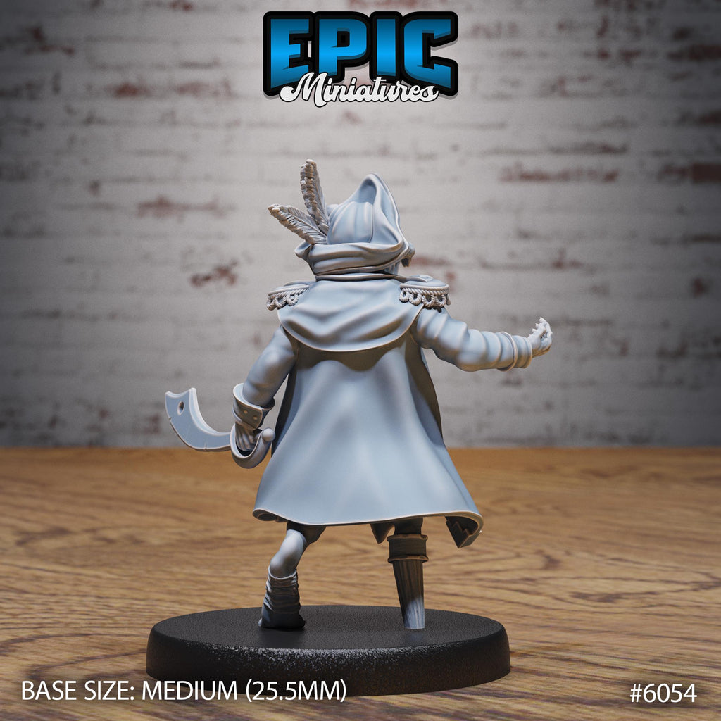 Ratfolk Pirate Captain Option #6054 back DND miniature Corsair Waters 16k resin