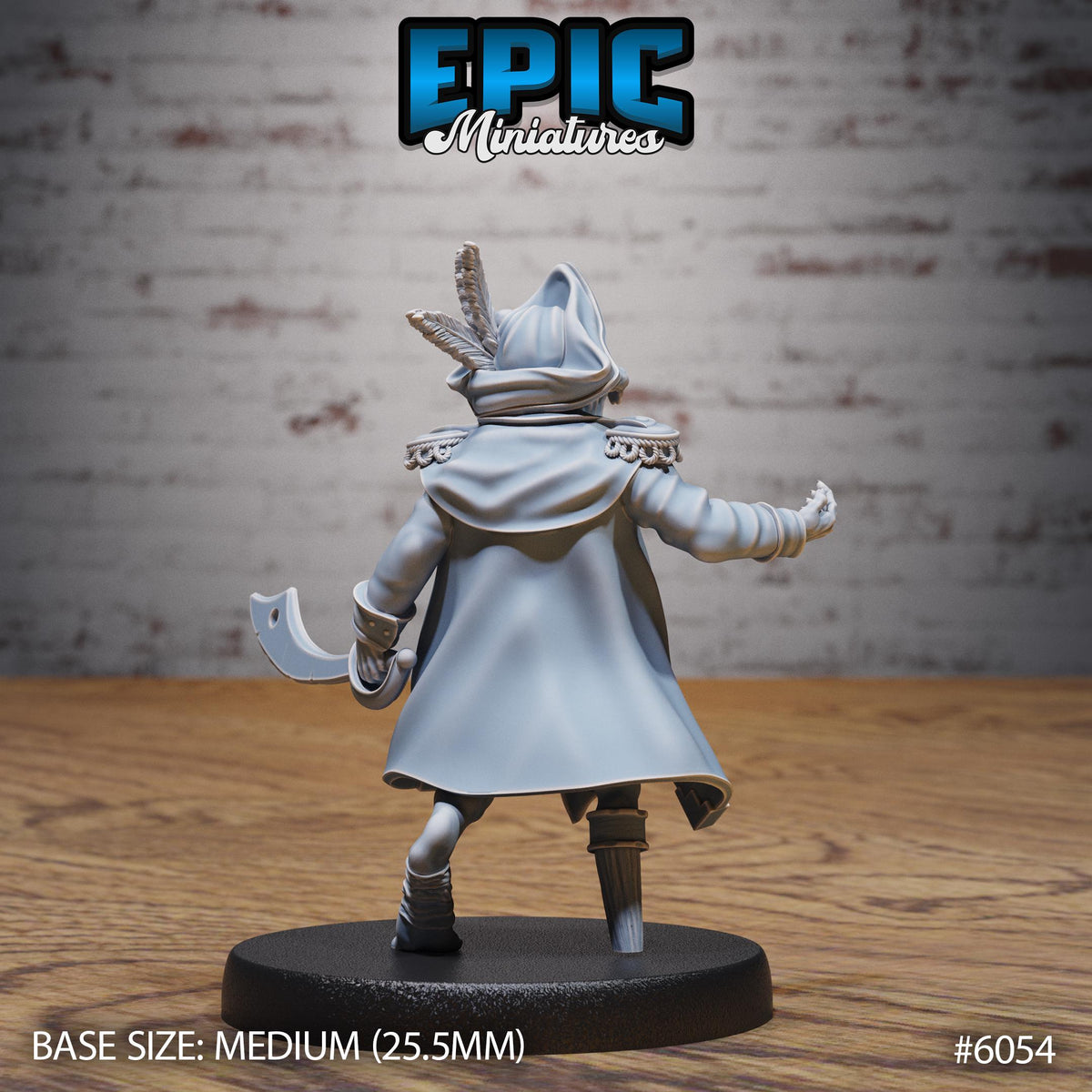 Ratfolk Pirate Captain Option #6054 back DND miniature Corsair Waters 16k resin