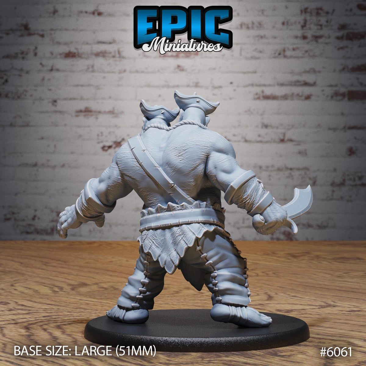 Ettin Pirate Option #6061 back DND miniature Corsair Waters 16k resin