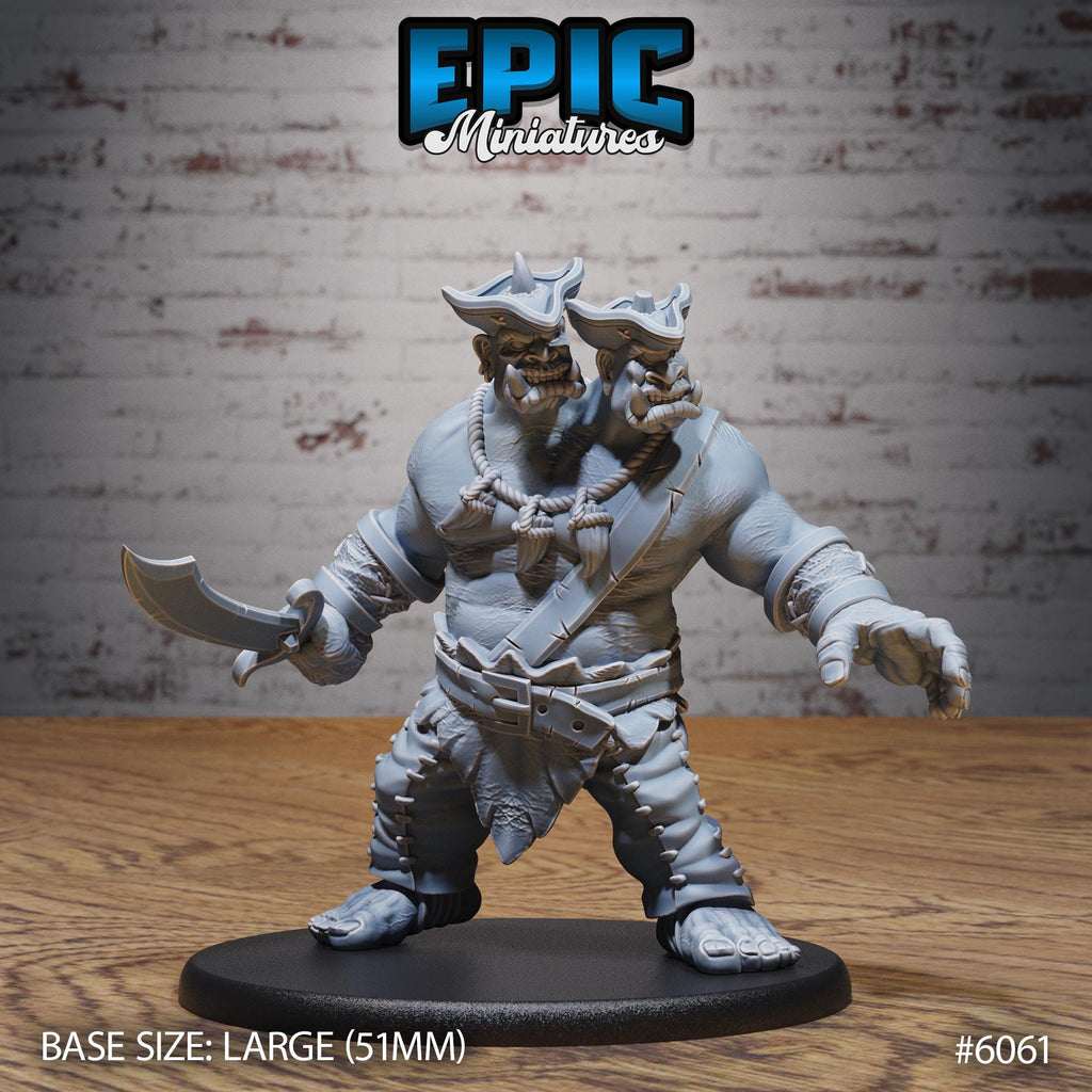 Ettin Pirate Option #6061 front DND miniature Corsair Waters 16k resin