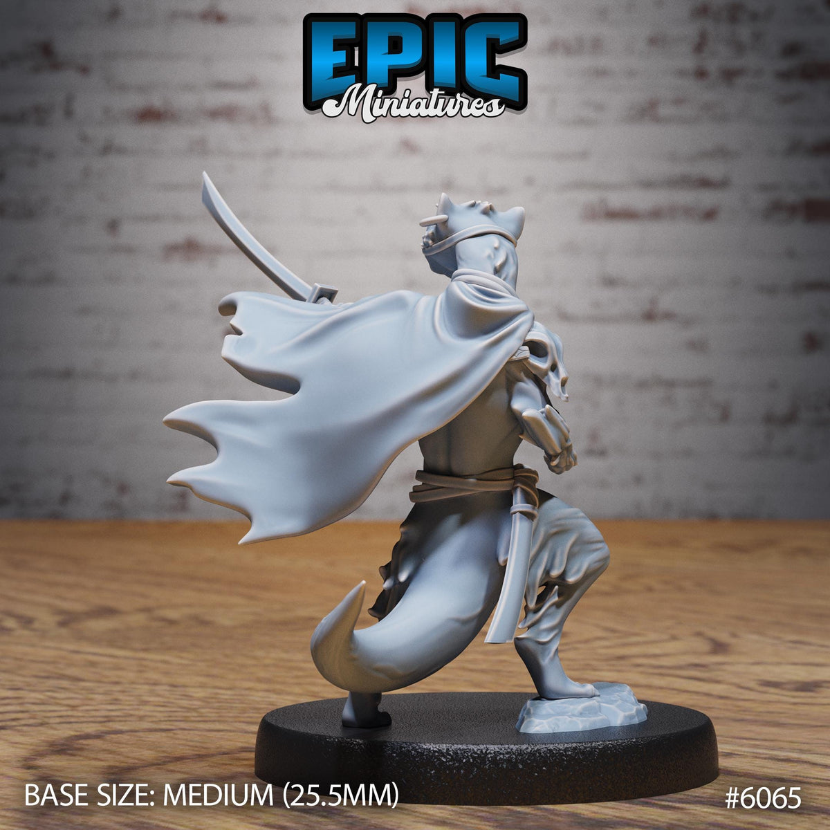 Otterfolk Pirate Option #6065 back DND miniature Corsair Waters 16k resin
