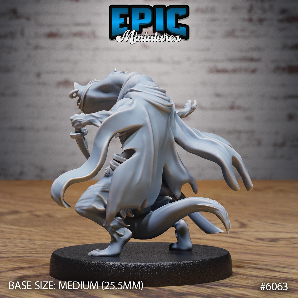 Otterfolk Pirate Option #6063 back DND miniature Corsair Waters 16k resin