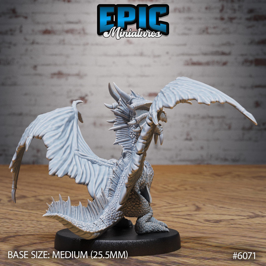 Bronze Dragon Wyrmling Option #6071 back DND miniature Corsair Waters 16k resin