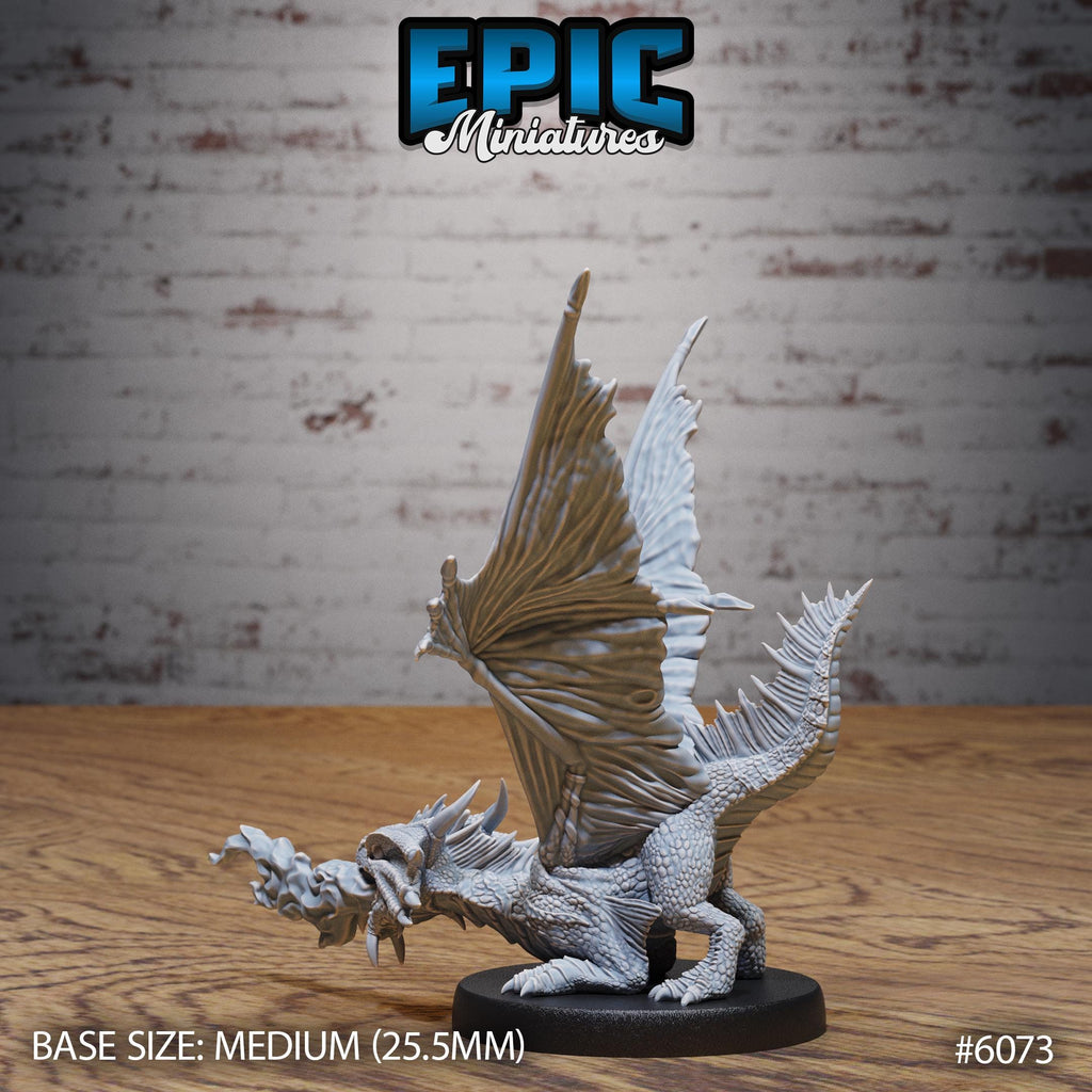 Bronze Dragon Wyrmling Option #6073 back DND miniature Corsair Waters 16k resin