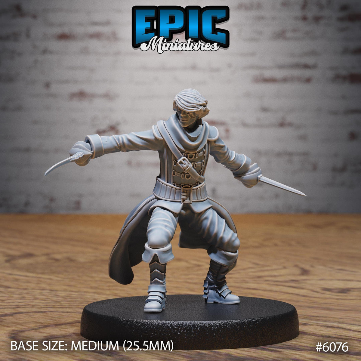 Sea Adventurer Option #6076 front DND miniature Corsair Waters 16k resin