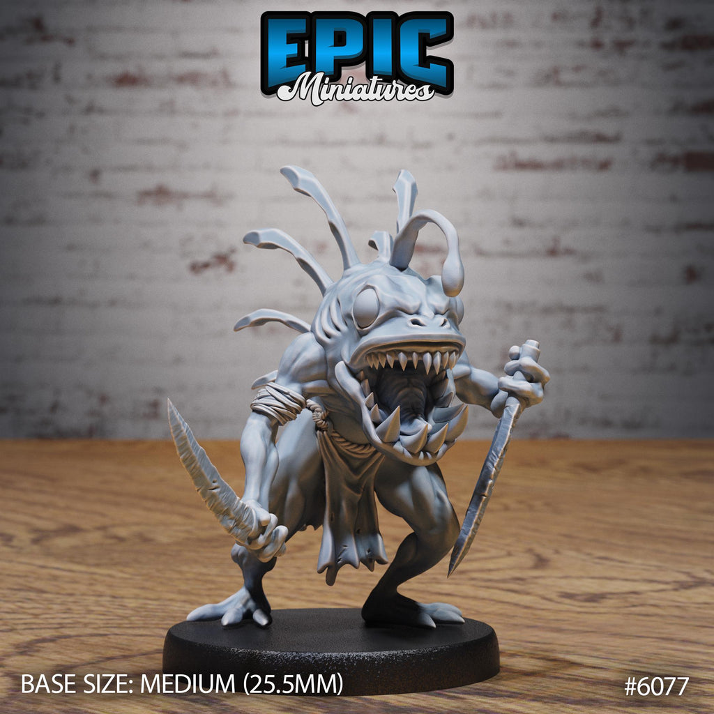 Angler Fish Savage Option #6077 front DND miniature Corsair Waters 16k resin