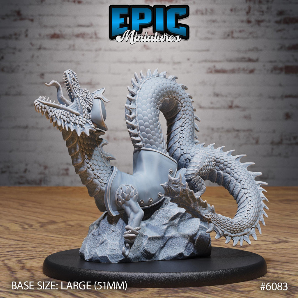 Sea Serpent Pirate Option #6083 front DND miniature Corsair Waters 16k resin