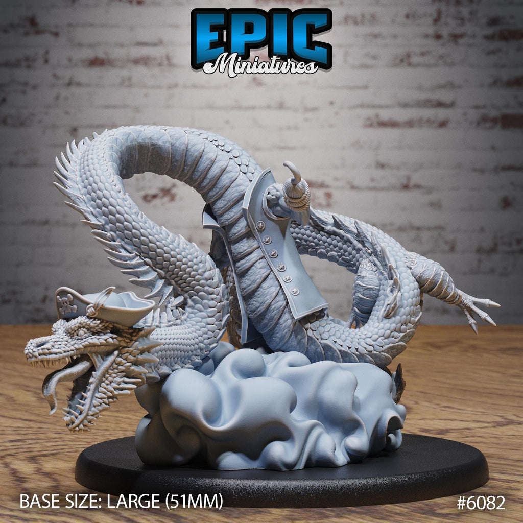 Sea Serpent Pirate Option #6082 front DND miniature Corsair Waters 16k resin