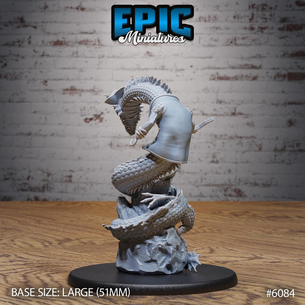 Sea Serpent Pirate Option #6084 back DND miniature Corsair Waters 16k resin