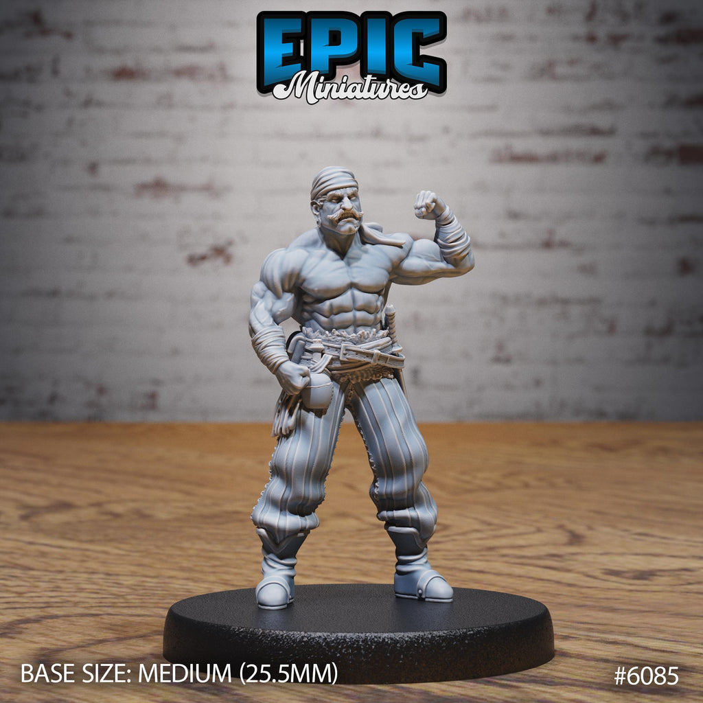 Muscle Pirate Option #6085 front DND miniature Corsair Waters 16k resin