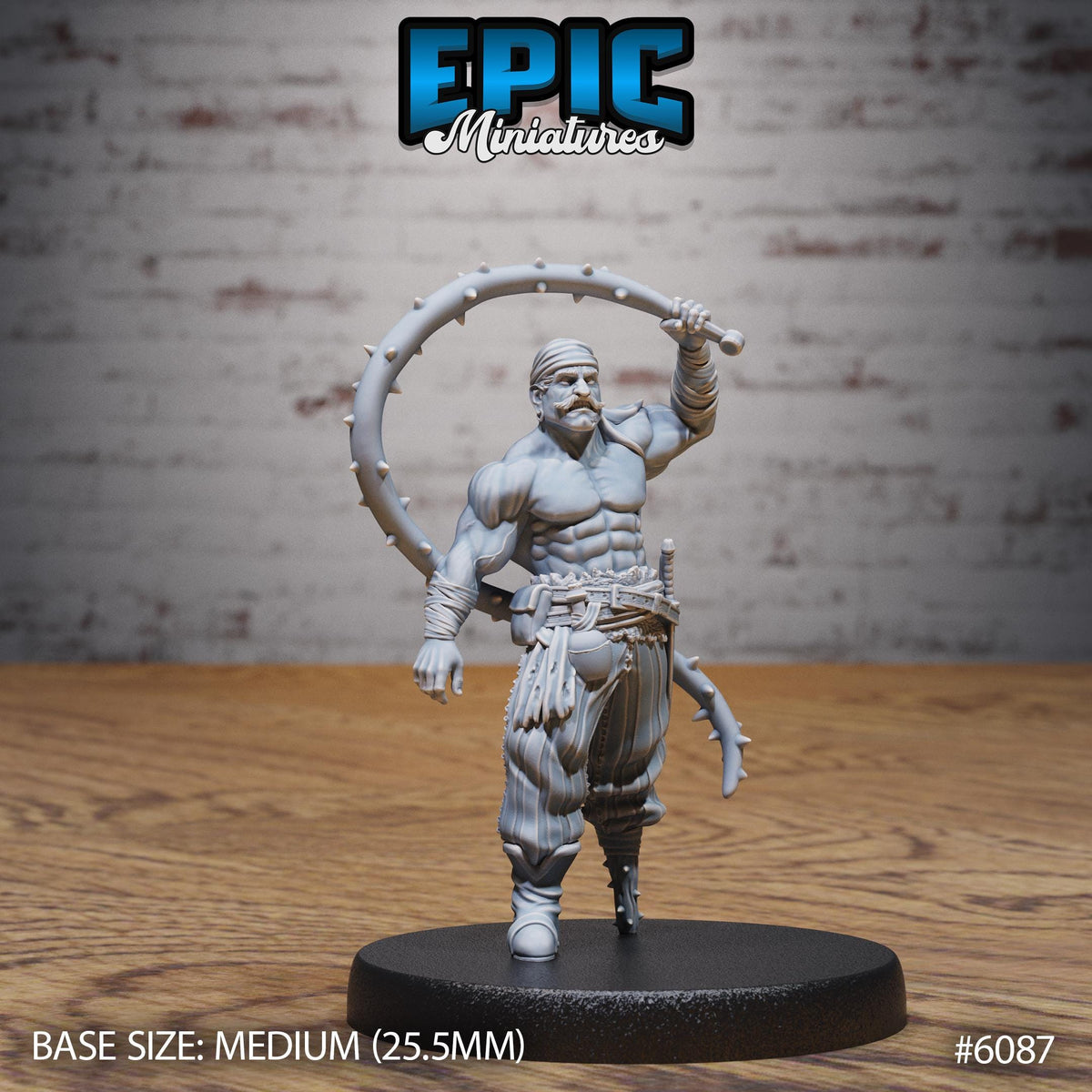 Muscle Pirate Option #6087 front DND miniature Corsair Waters 16k resin