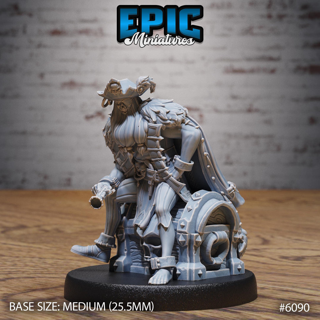 Ghost Captain Option #6090 front DND miniature Corsair Waters 16k resin