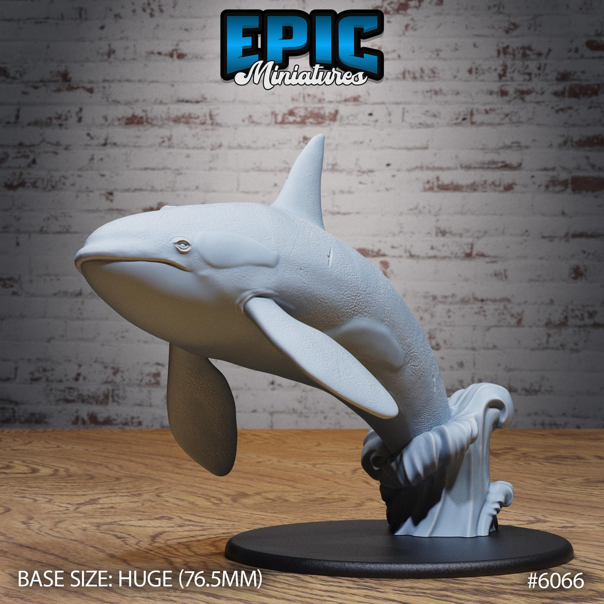 Orca Killer Whale Option #6066 front DND miniature Corsair Waters 16k resin