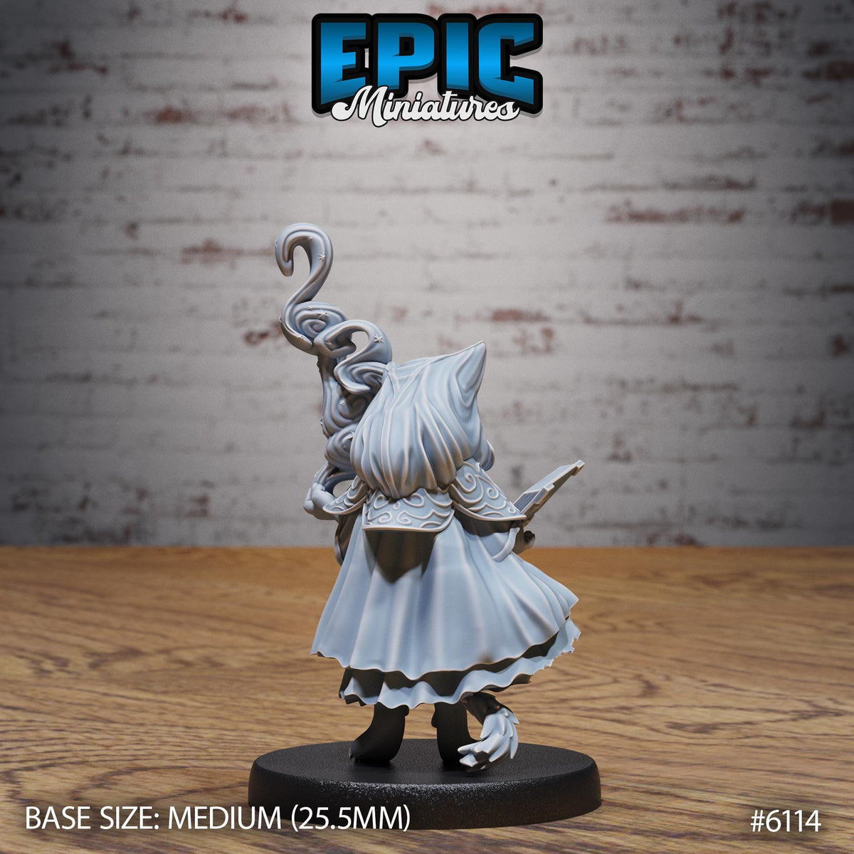 Catfolk Warlock Option #6114 back DND miniature Demons of Torment 16k resin