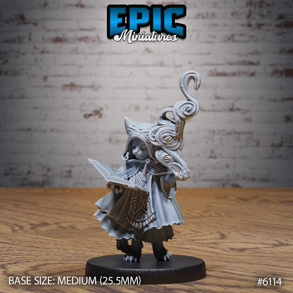 Catfolk Warlock Option #6114 front DND miniature Demons of Torment 16k resin