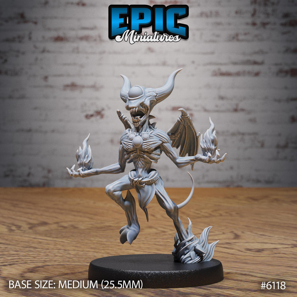 Pyro Demon Option #6118 front DND miniature Demons of Torment 16k resin
