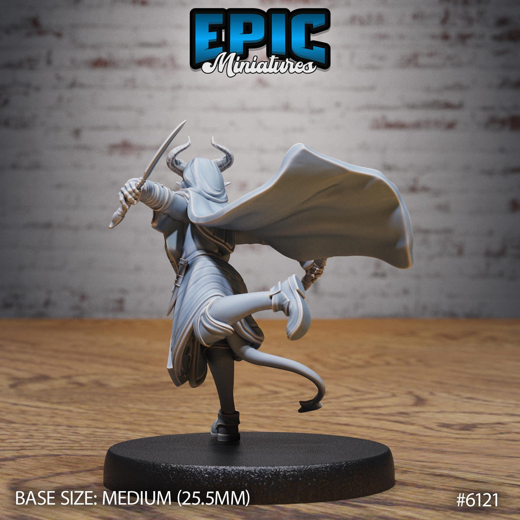Tiefling Assassin Option #6121 back DND miniature Demons of Torment 16k resin