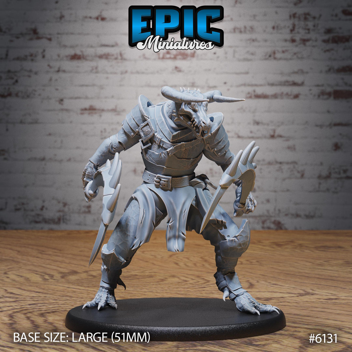 Demon Knight Option #6131 front DND miniature Demons of Torment 16k resin