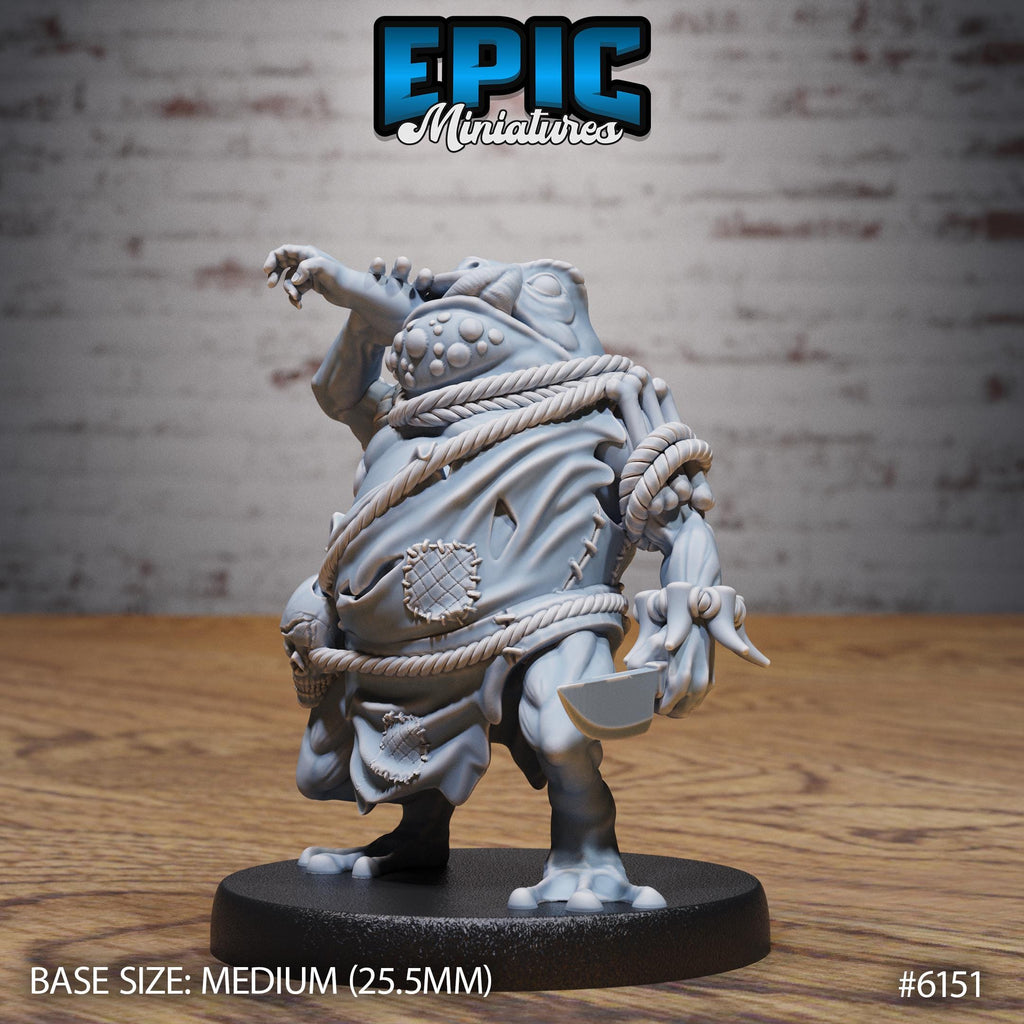 Toad Folk Option #6151 front DND miniature Swamp Adventure 16k resin