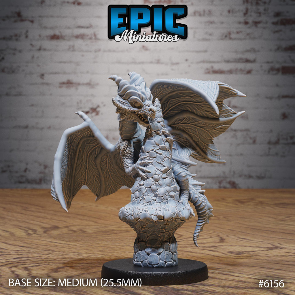 Copper Dragon Wyrmling Option #6156 front DND miniature Swamp Adventure 16k resin