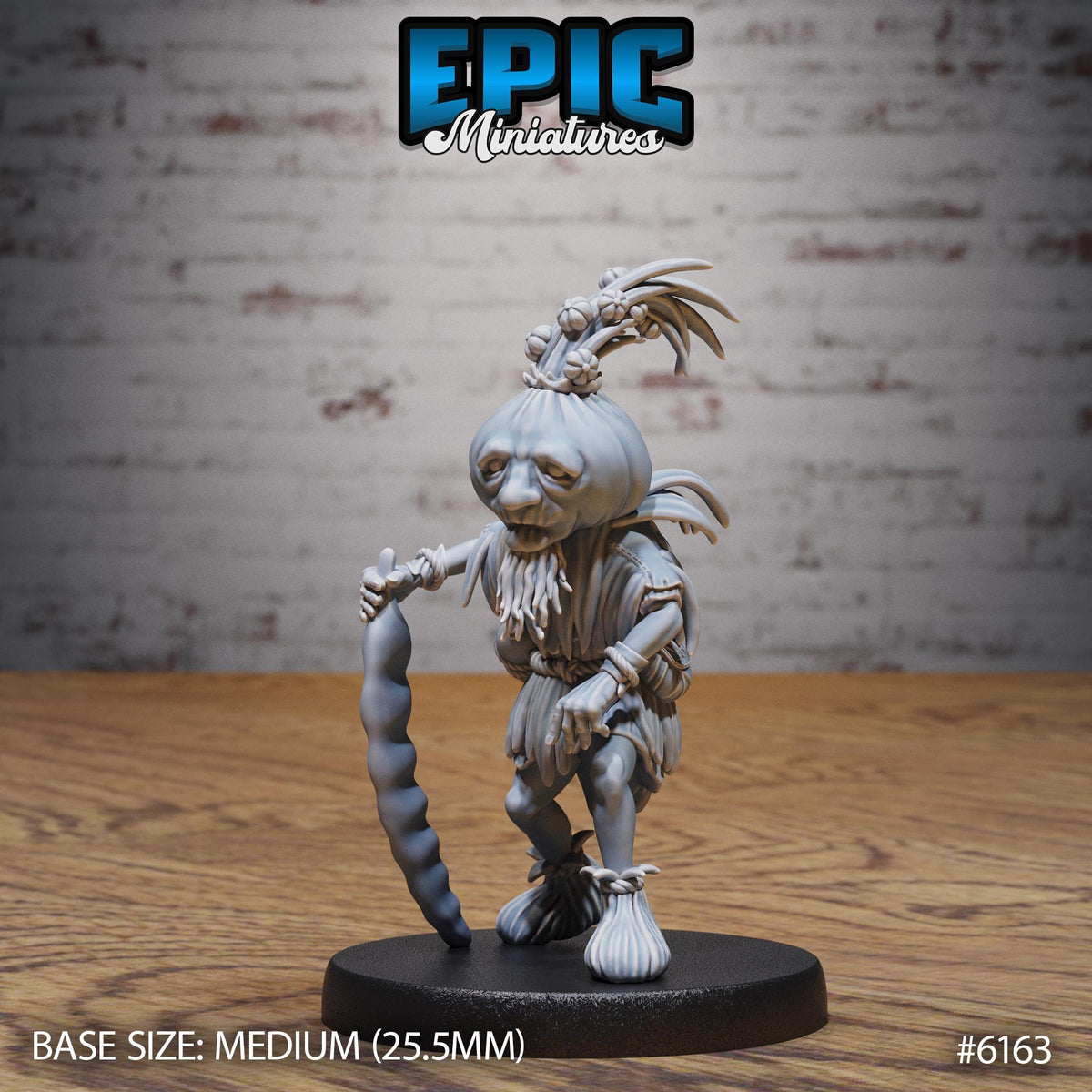 Garlic Druid Option #6163 front DND miniature Swamp Adventure 16k resin