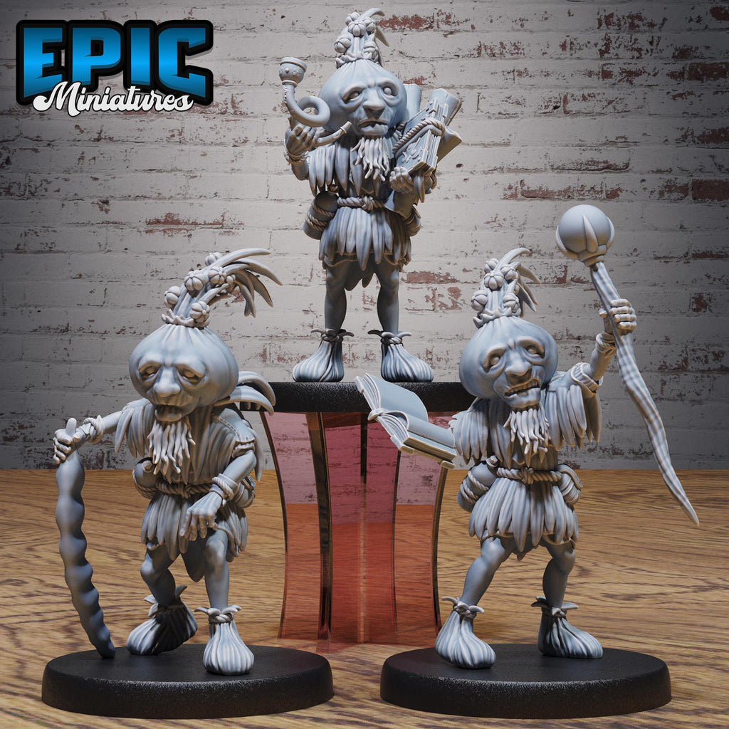 Garlic Druid Set of 3 DND miniatures group photo Swamp Adventure