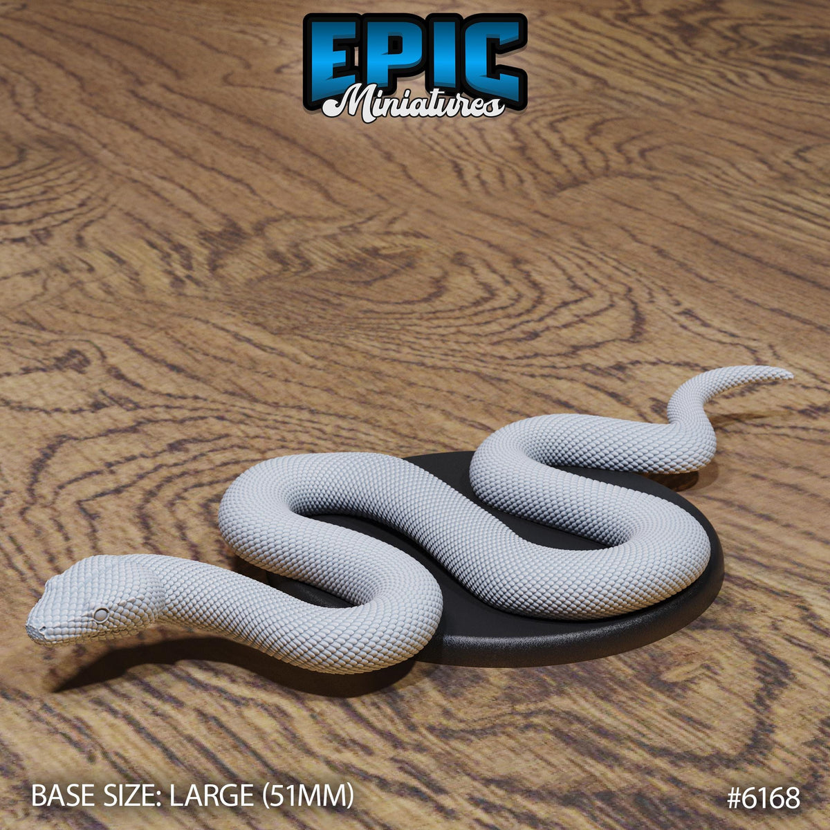 Boa Constrictor Option #6168 front DND miniature Swamp Adventure 16k resin