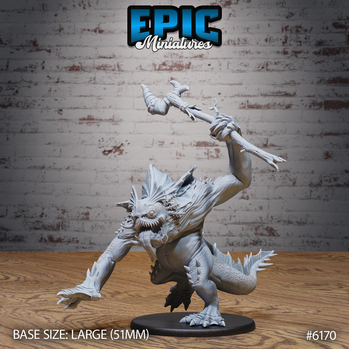 Amphibian Beast Option #6170 front DND miniature Swamp Adventure 16k resin