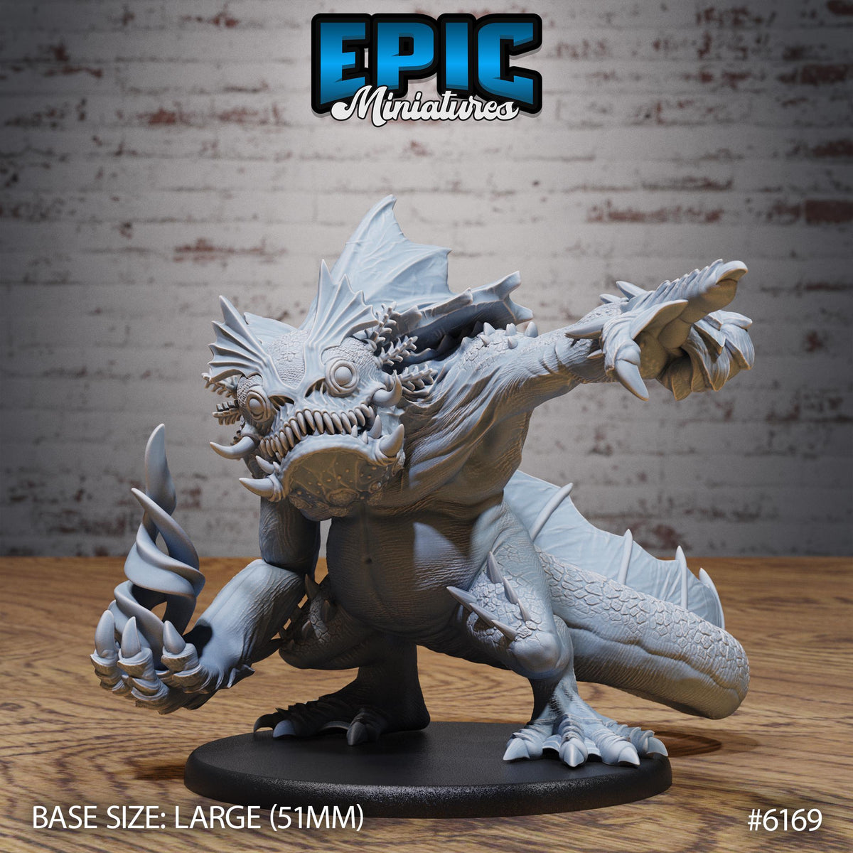 Amphibian Beast Option #6169 front DND miniature Swamp Adventure 16k resin