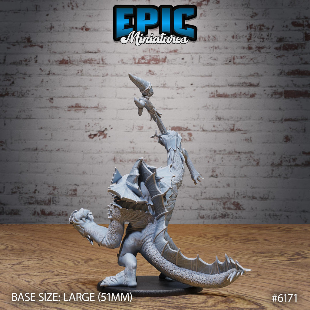 Amphibian Beast Option #6171 back DND miniature Swamp Adventure 16k resin