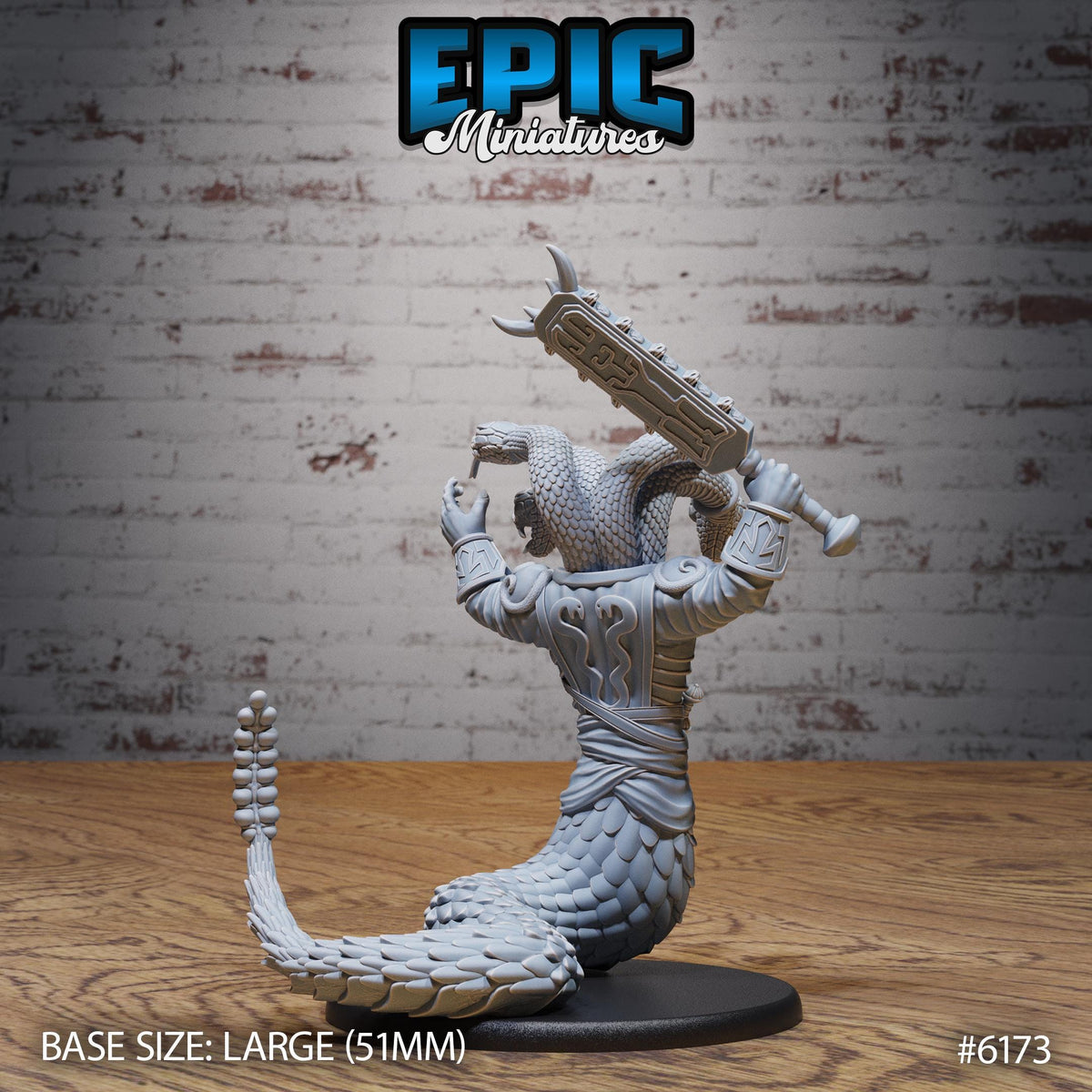 Snake Shaman Option #6173 back DND miniature Swamp Adventure 16k resin