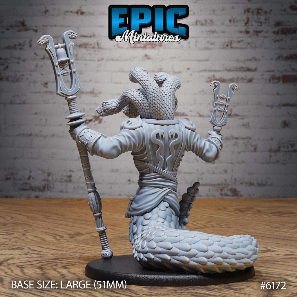 Snake Shaman Option #6172 back DND miniature Swamp Adventure 16k resin