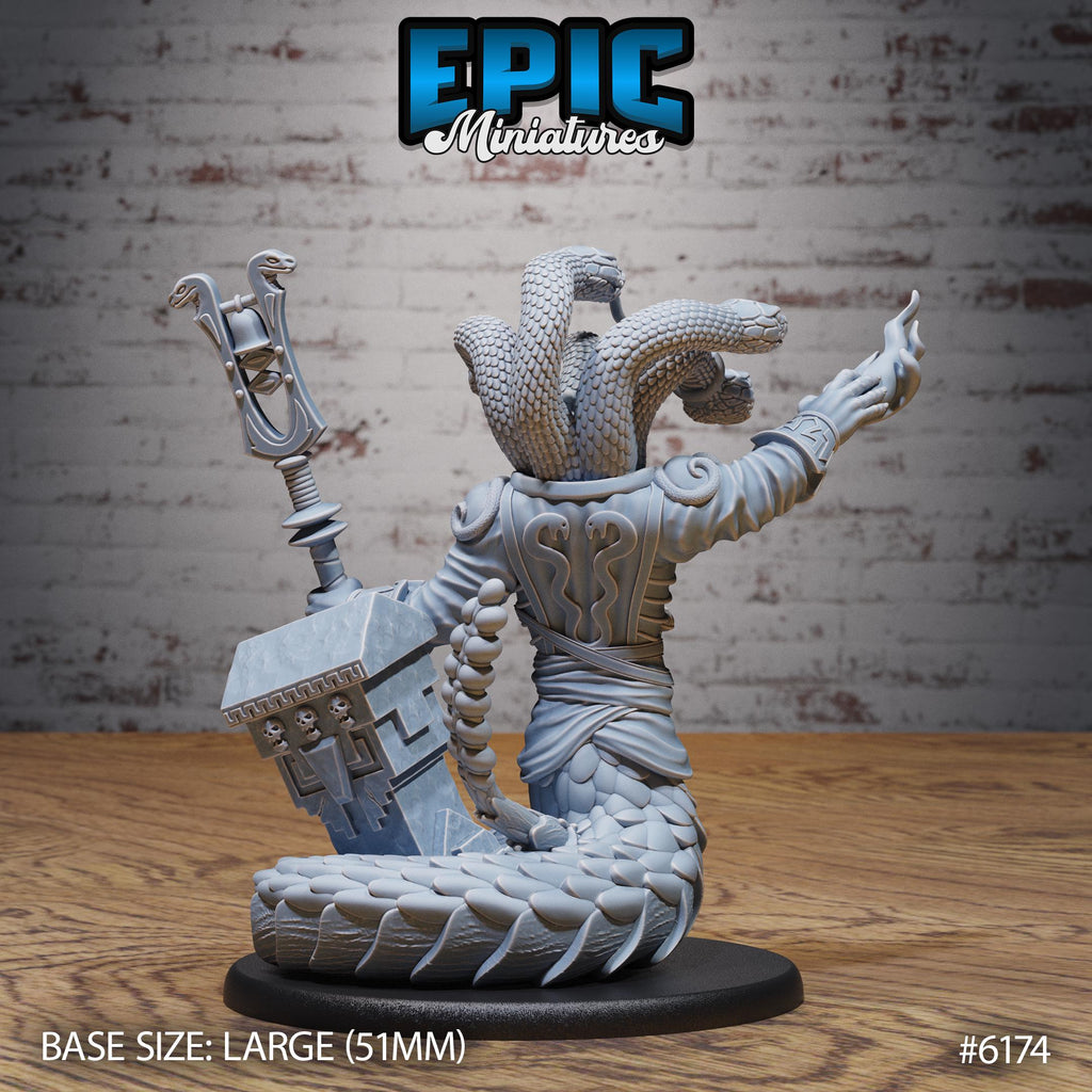 Snake Shaman Option #6174 back DND miniature Swamp Adventure 16k resin