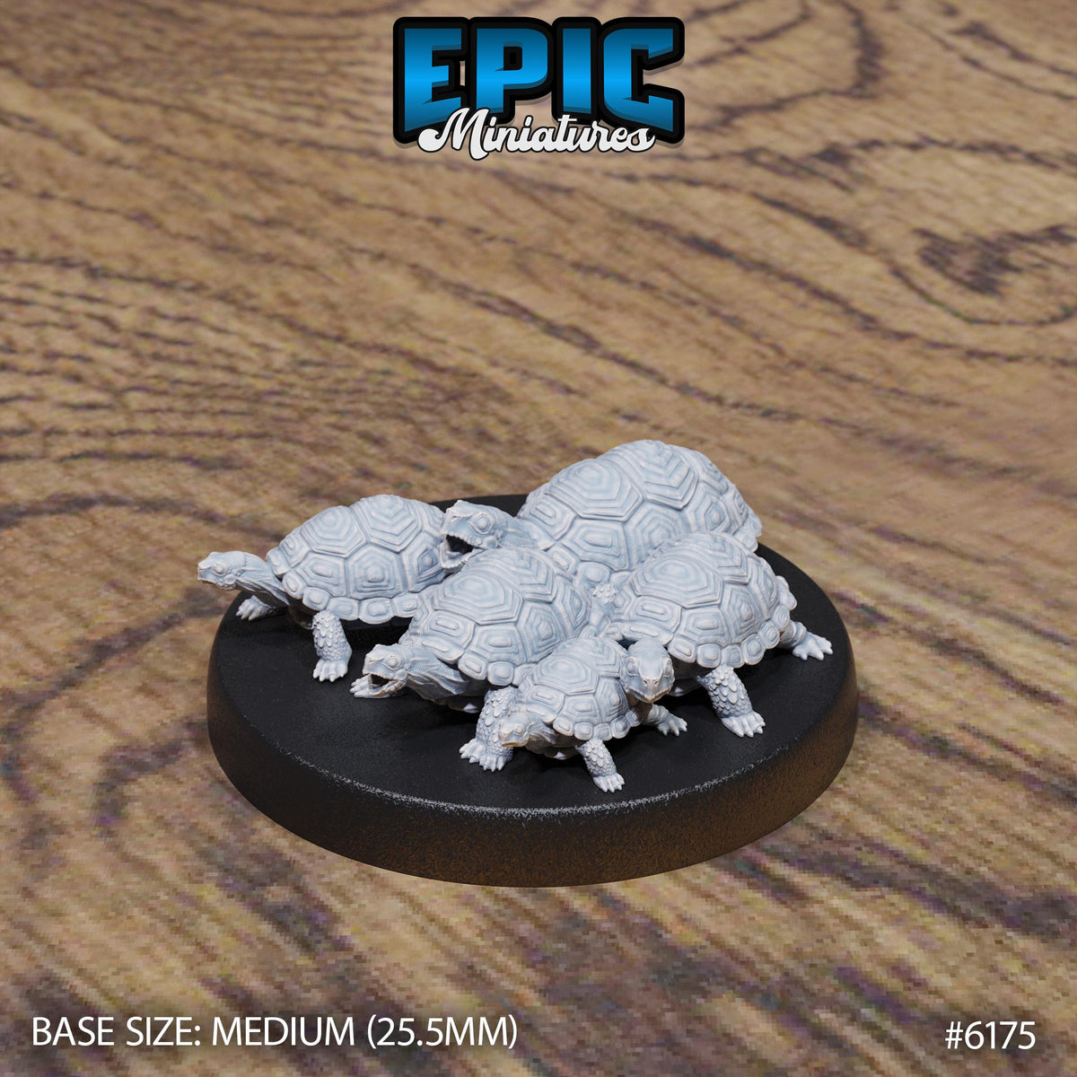 Tortoise Swarm Option #6175 front DND miniature Swamp Adventure 16k resin