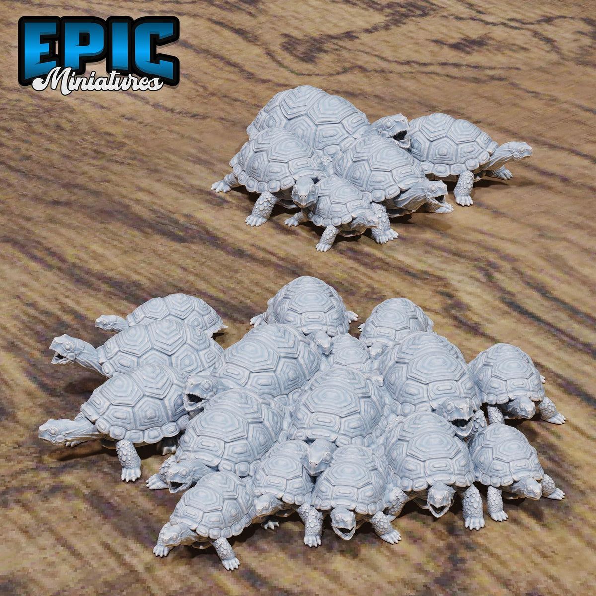 Tortoise Swarm Set of 2 DND miniatures group photo Swamp Adventure