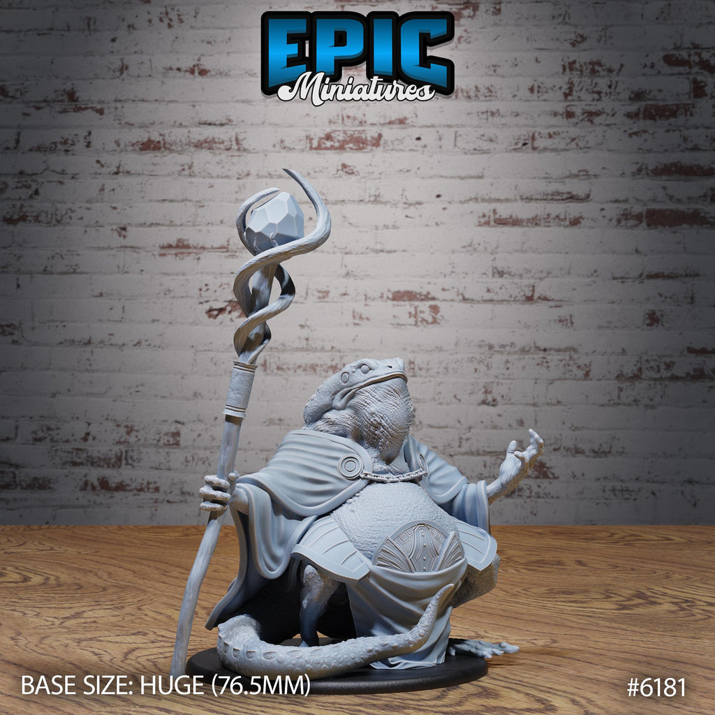 Toad Boss Option #6181 front DND miniature Swamp Adventure 16k resin
