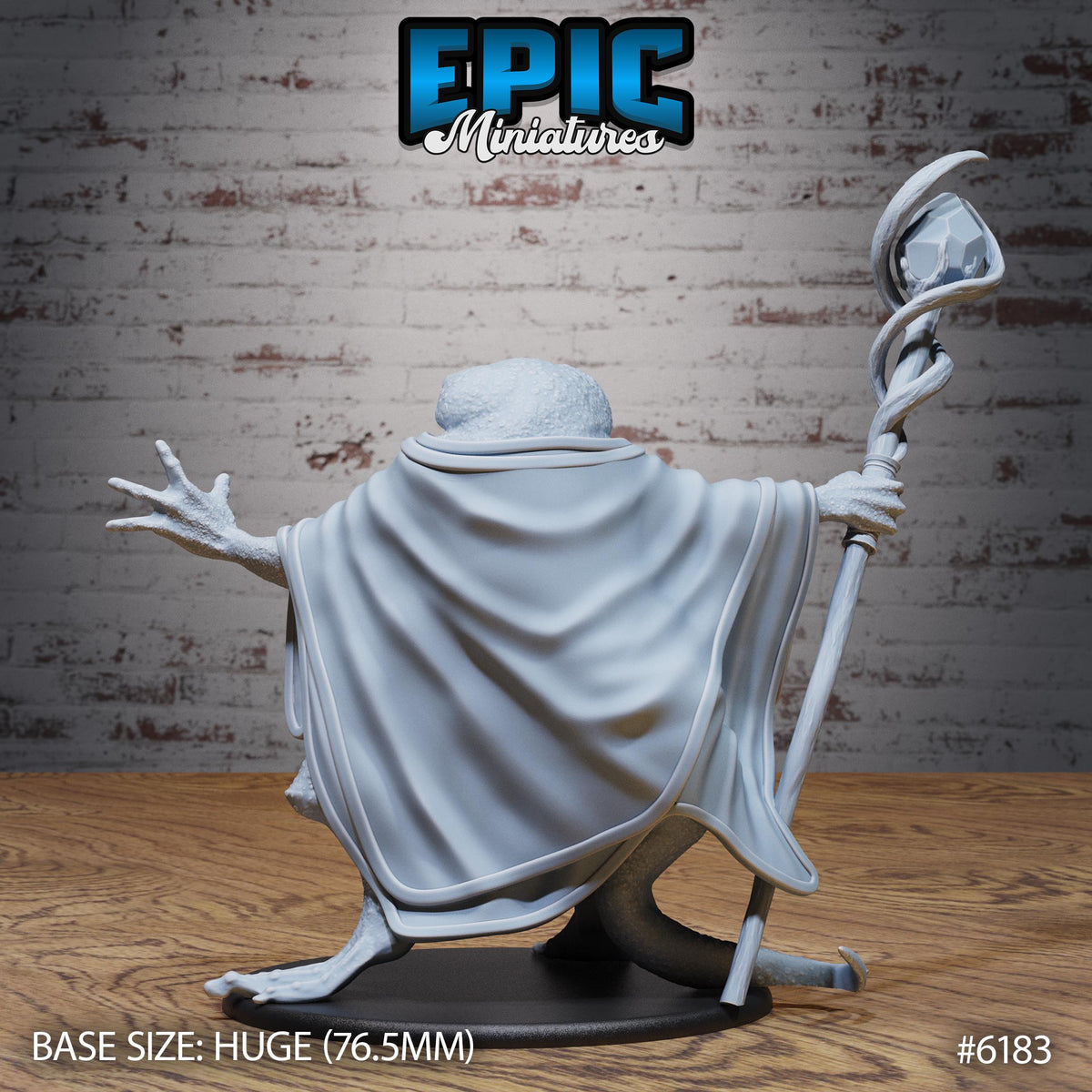 Toad Boss Option #6183 back DND miniature Swamp Adventure 16k resin