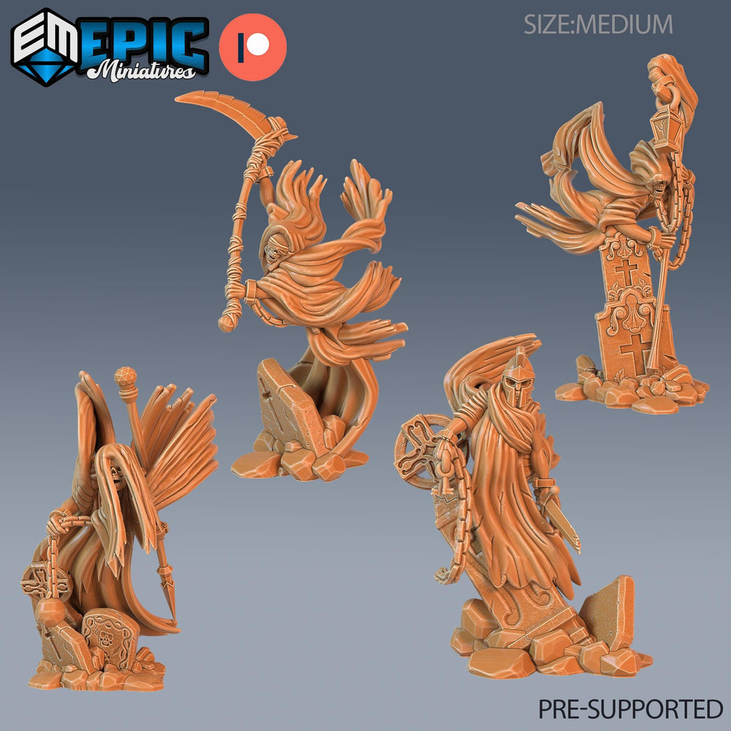 Graveyard Ghost Option #2317 front DND miniature Tombs of Demise 16k resin