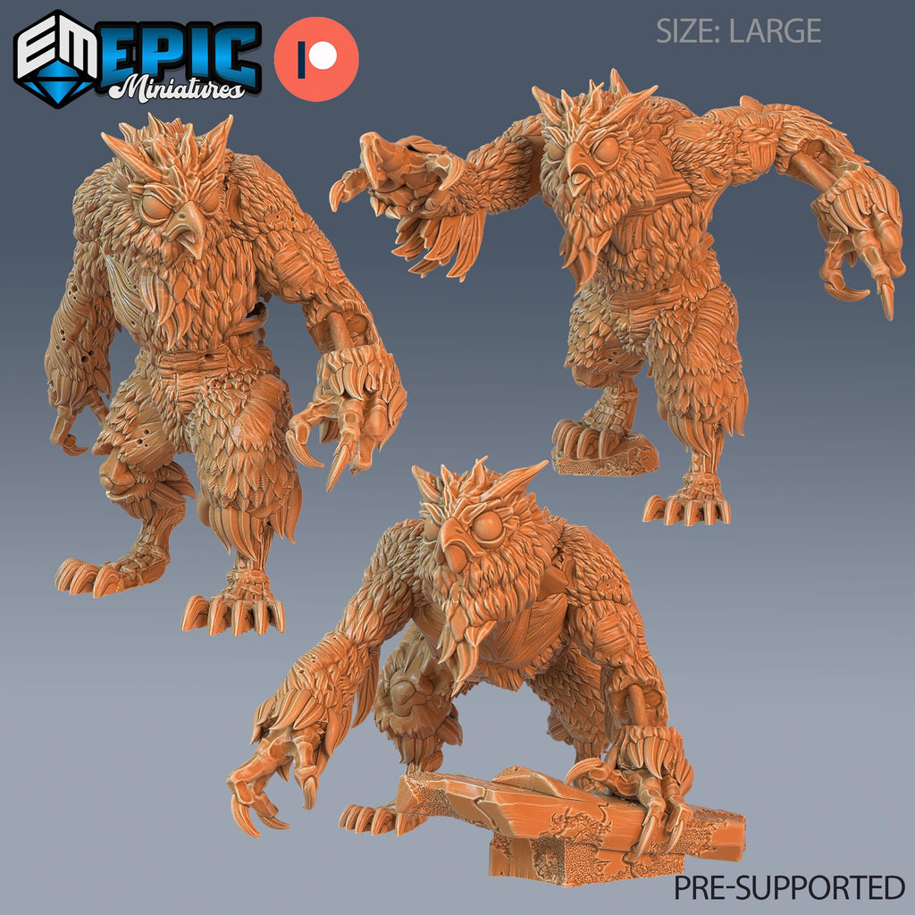 Zombie Owlbear Set of 3 DND miniatures group photo Tombs of Demise