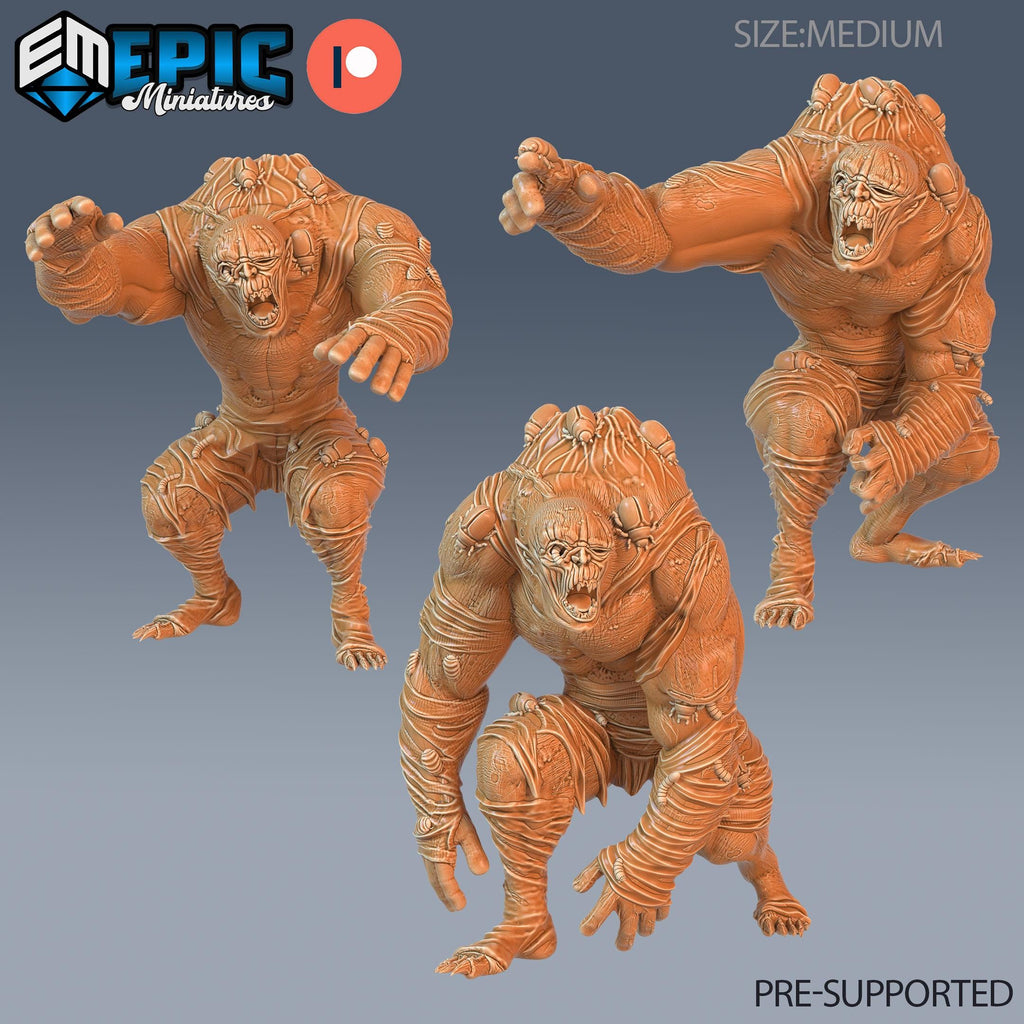 Hive Controlled Zombie Set of 3 DND miniatures group photo Tombs of Demise