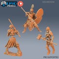 Skeleton Orc Warrior Set of 3 DND miniatures group photo Tombs of Demise