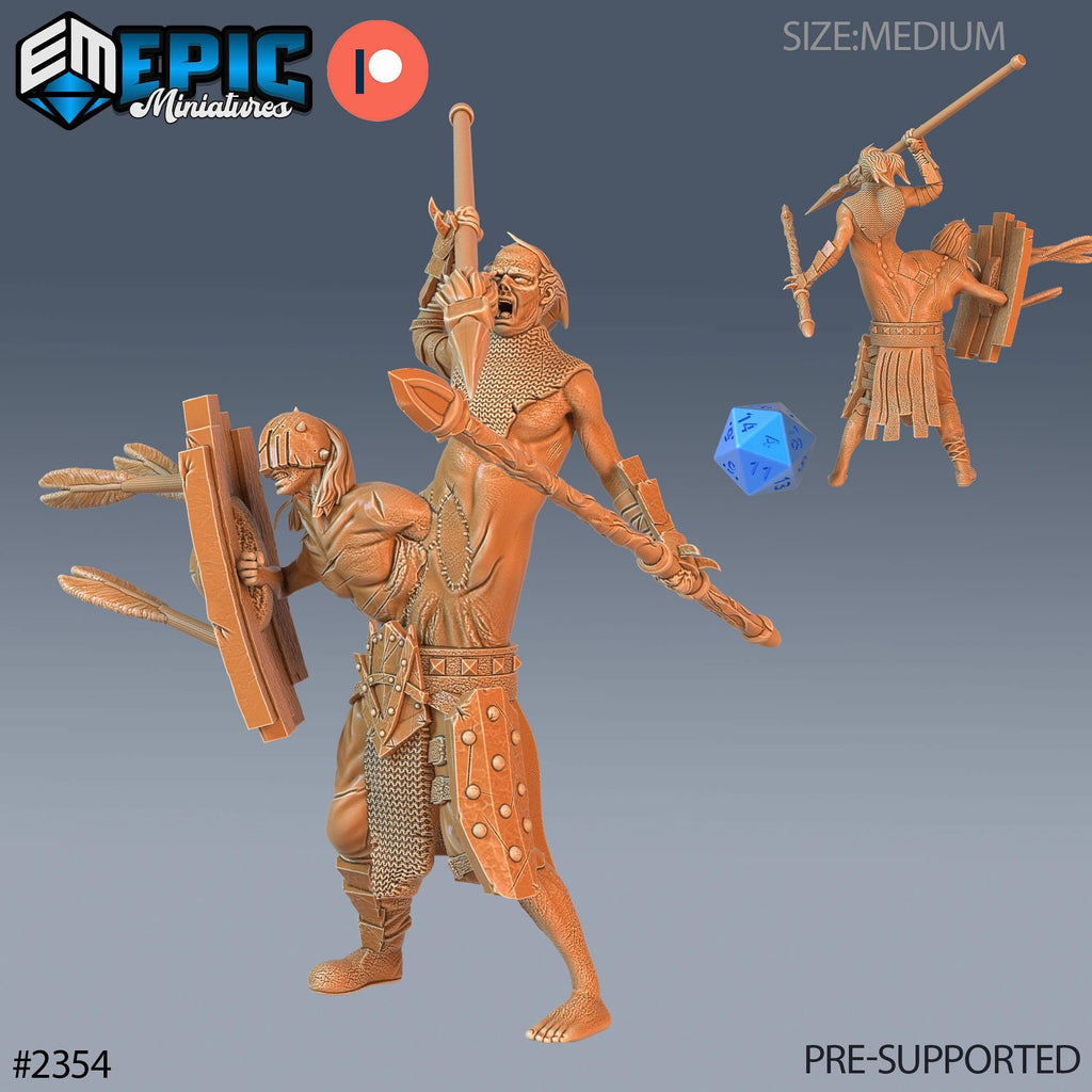 Siamese Zombie Option #2354 front DND miniature Tombs of Demise 16k resin