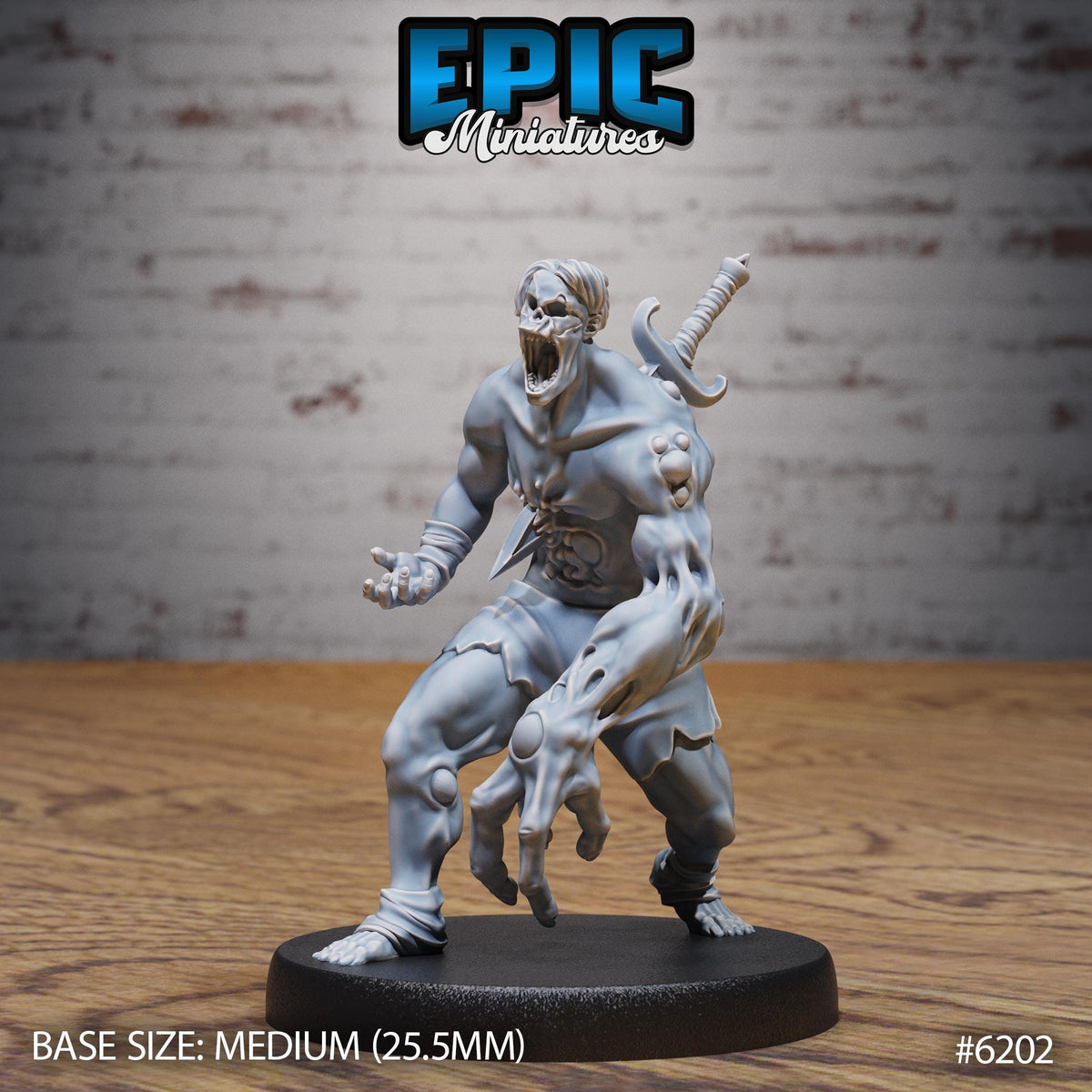 Summoned Undead Option #6202 front DND miniature Undead Souls 16k resin